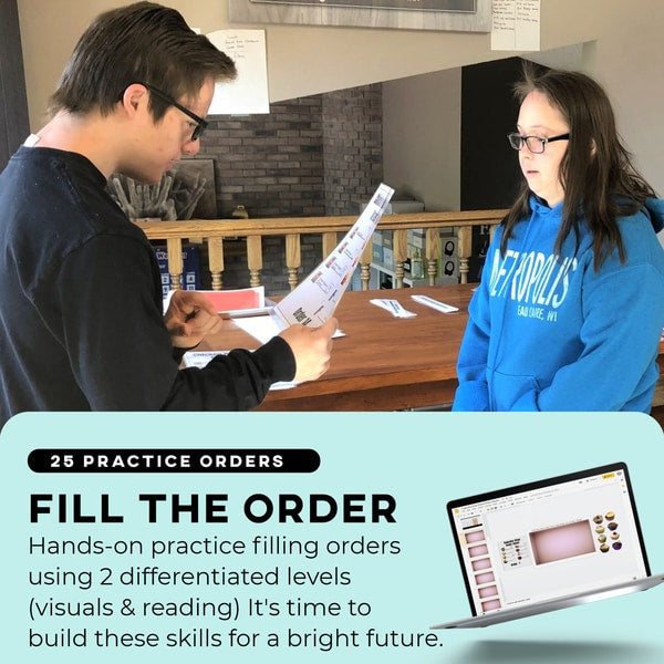 Cupcake Shop "Fill The Order" (Interactive Digital + Printable PDF) Fill the Order - AdaptEd4SpecialEd