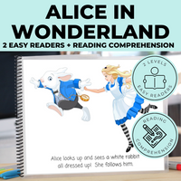 Thumbnail for Alice In Wonderland Emergent Reader + Reading Comprehension (Printable PDF) - AdaptEd4SpecialEd