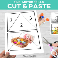 Thumbnail for Fine Motor Skills: Cut and Paste April (Printable PDF) Cut and Paste - AdaptEd4SpecialEd