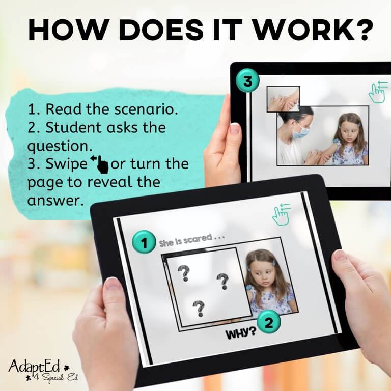 Asking Questions BUNDLE (Printable PDF or Digital) Question Words - AdaptEd4SpecialEd