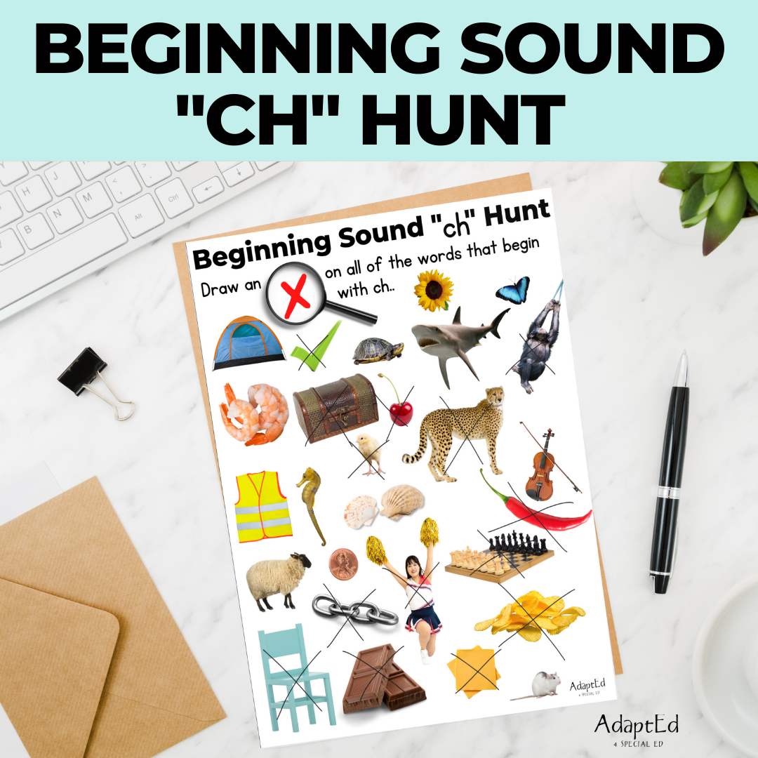 Digraph Beginning Sounds I Spy "Ch" - AdaptEd4SpecialEd
