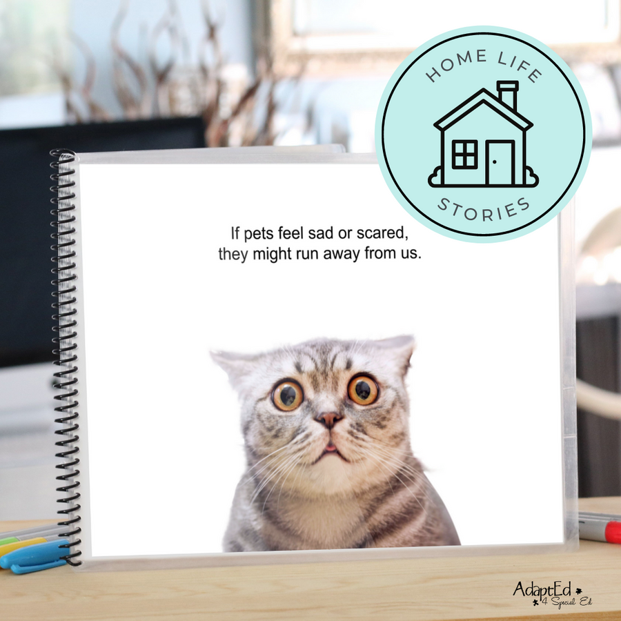 Social Skills Story: Being Nice to Pets: Editable (Printable PDF ) Life Skills - AdaptEd4SpecialEd