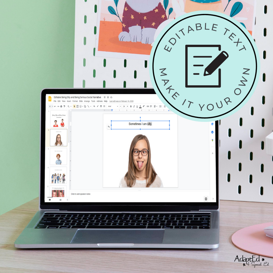Social Skills Story: Silly vs Serious: Editable Uncategorized - AdaptEd4SpecialEd