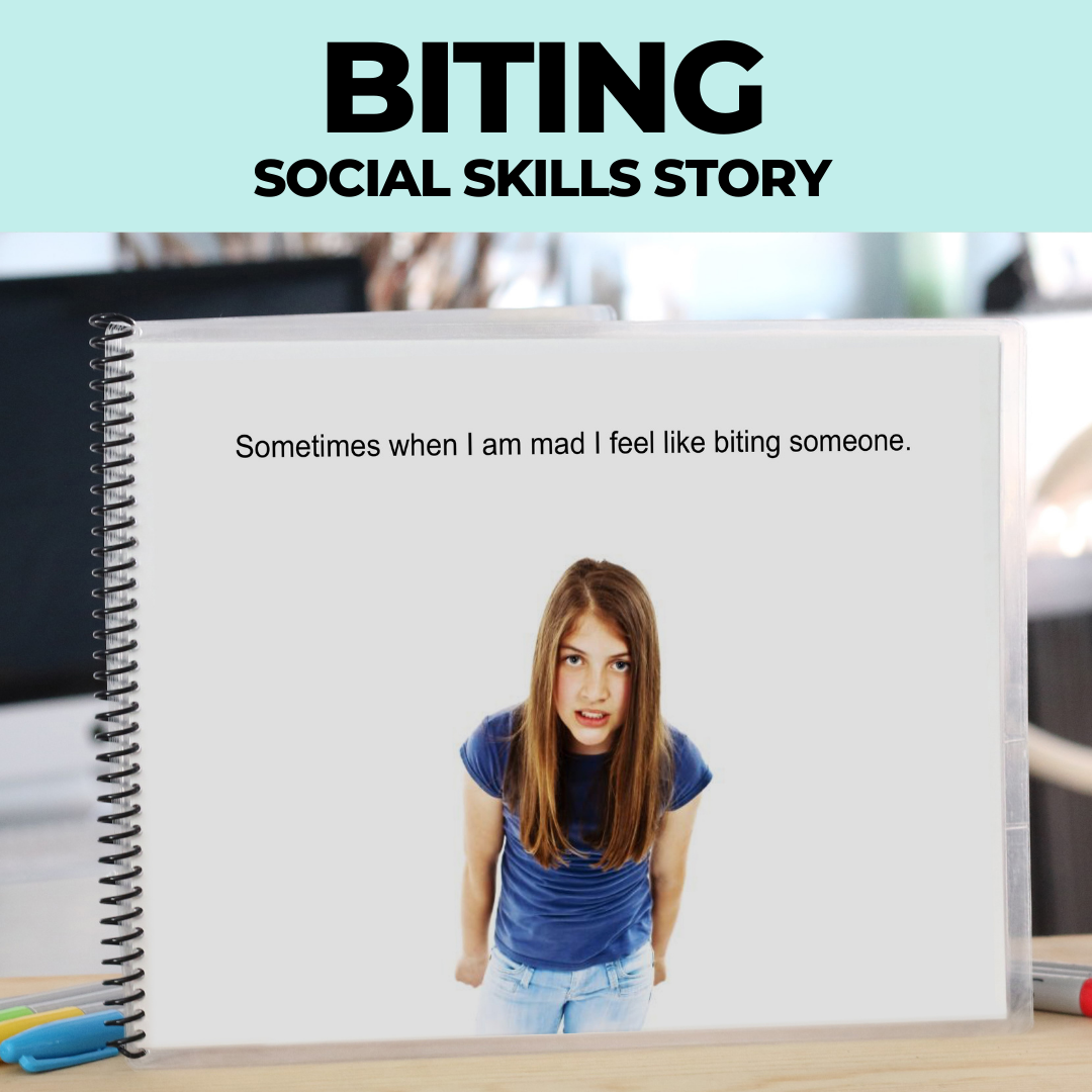 Social Narrative: Biting: Editable (Printable PDF ) Social Skills - AdaptEd4SpecialEd