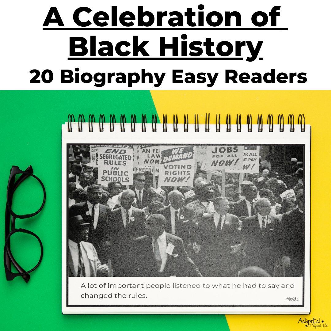 A Celebration of Black History: 20 Biography Easy Readers - AdaptEd4SpecialEd