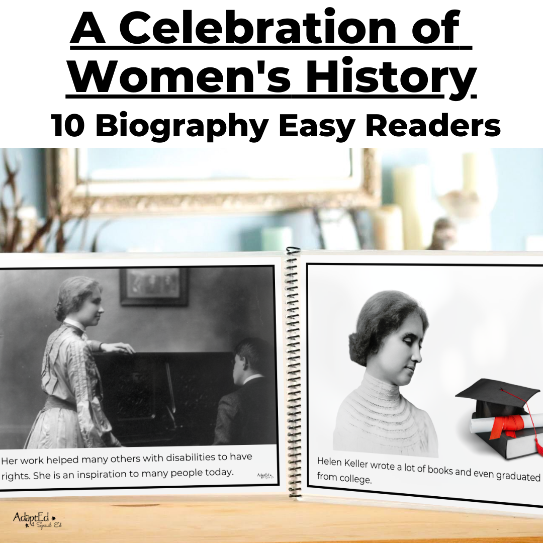 A Celebration of Women's History: 10 Biography Easy Readers - AdaptEd4SpecialEd