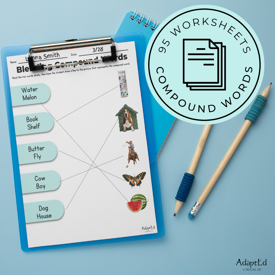 Blending Compound Words: 3 Levels: Phonemic Awareness Activity