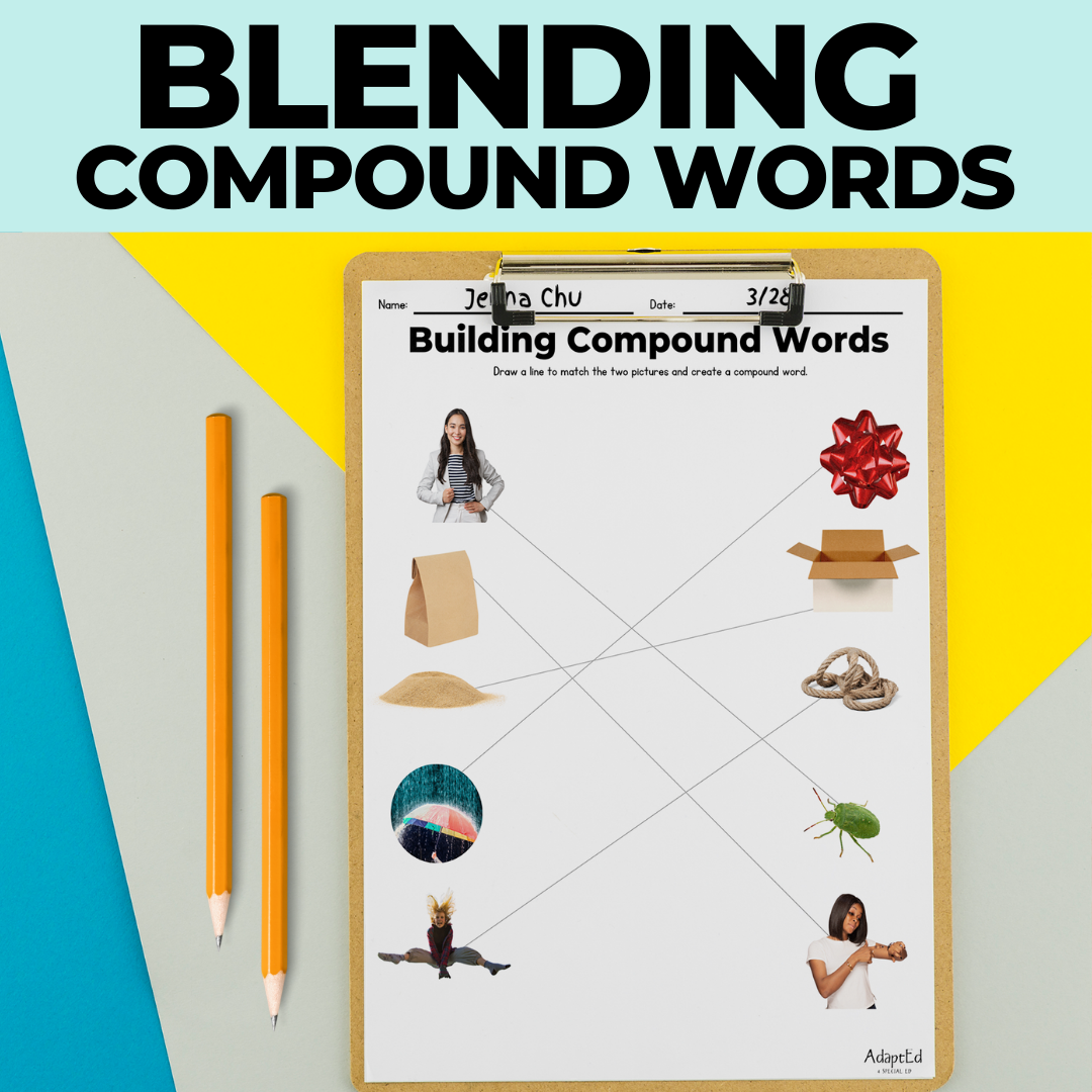 Blending Compound Words: 3 Levels: Phonemic Awareness Activity