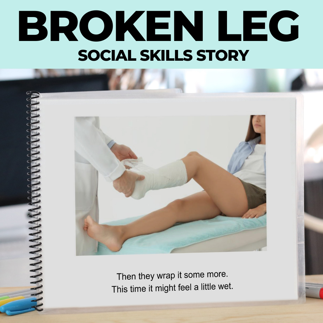 Social Narrative: Broken Leg: Editable (Printable PDF ) Uncategorized - AdaptEd4SpecialEd