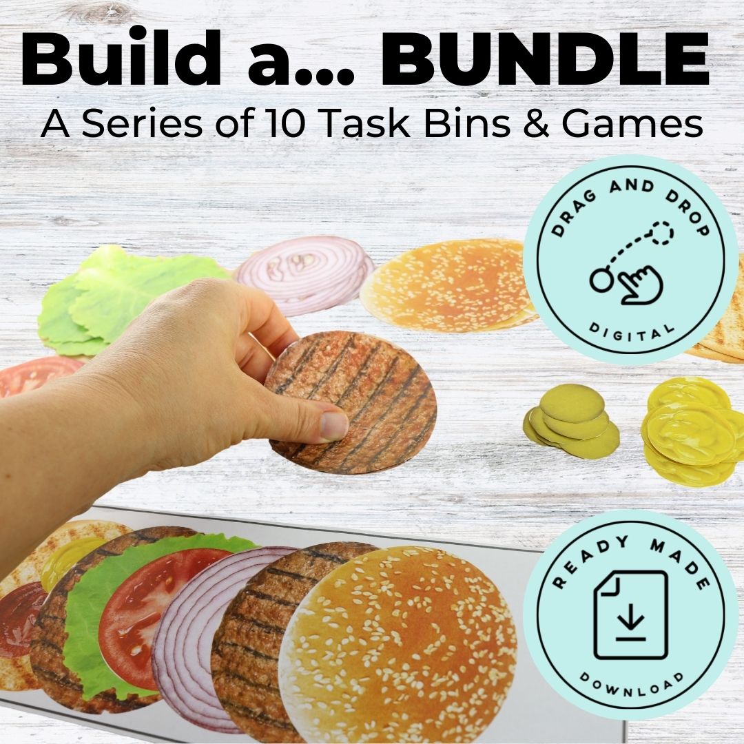 "Build a..." Task Bin BUNDLE (Printable PDF's + Interactive Digital Versions) Build a... - AdaptEd4SpecialEd