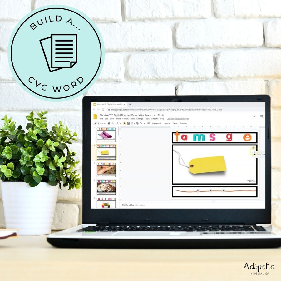 CVC Word Builders Interactive Short A - AdaptEd4SpecialEd