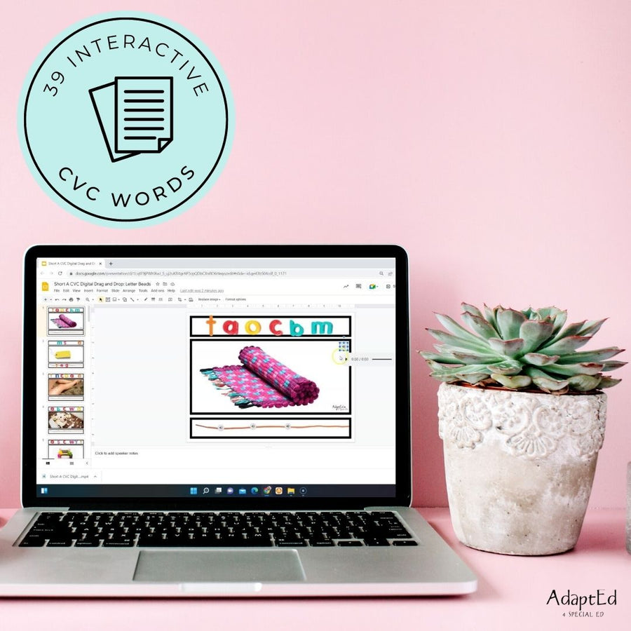 CVC Word Builders Interactive Short A - AdaptEd4SpecialEd
