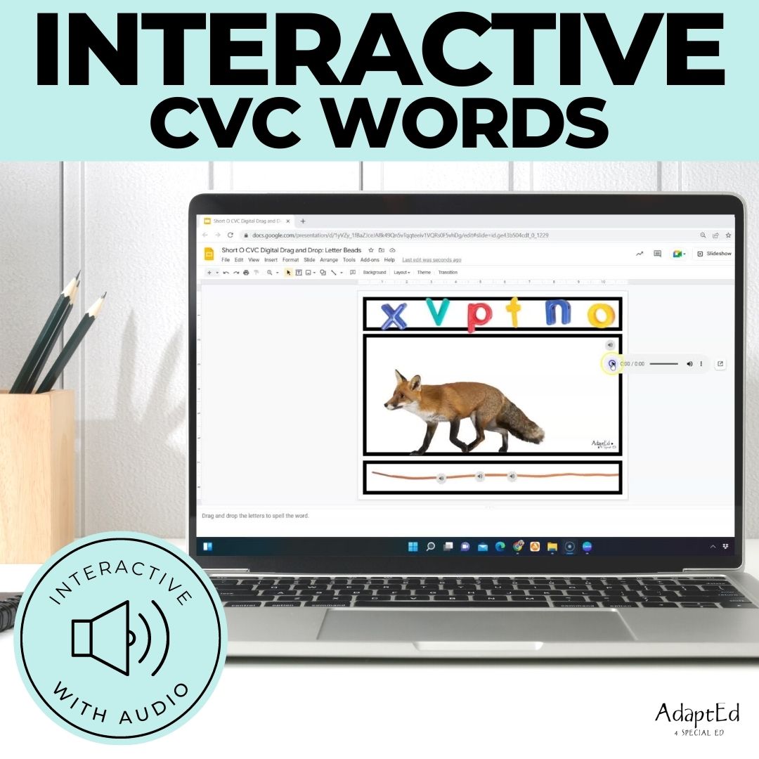 CVC Word Builders Interactive Short O - AdaptEd4SpecialEd