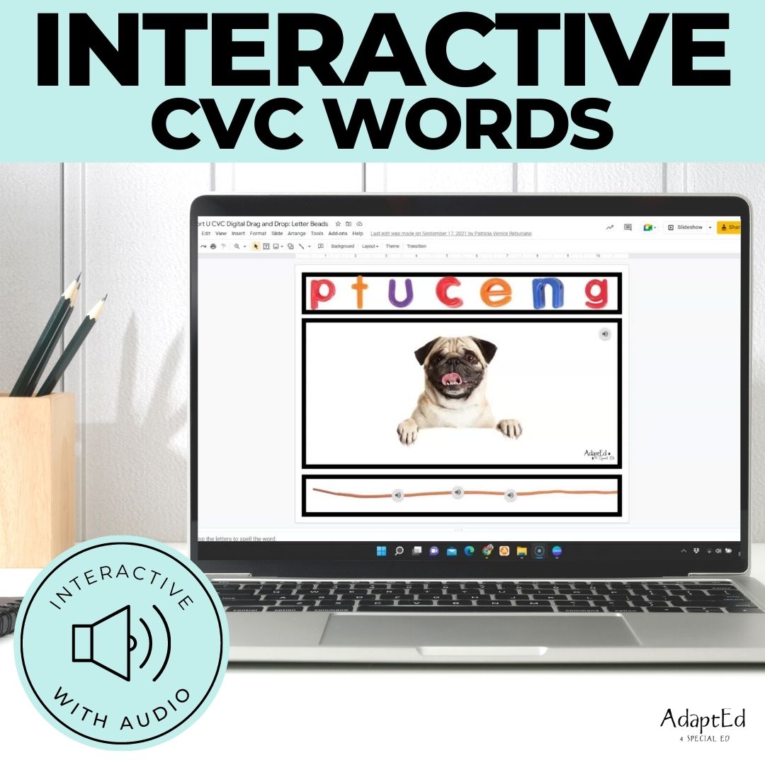 CVC Word Builders Interactive Short U - AdaptEd4SpecialEd