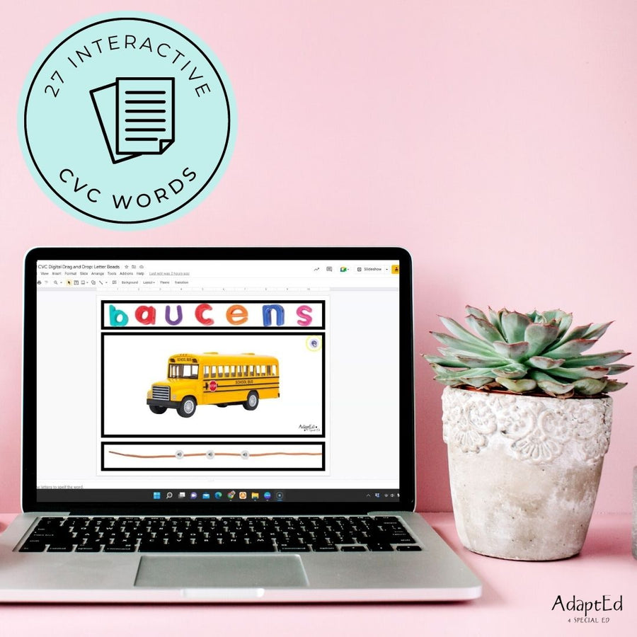 CVC Word Builders Interactive Short U - AdaptEd4SpecialEd