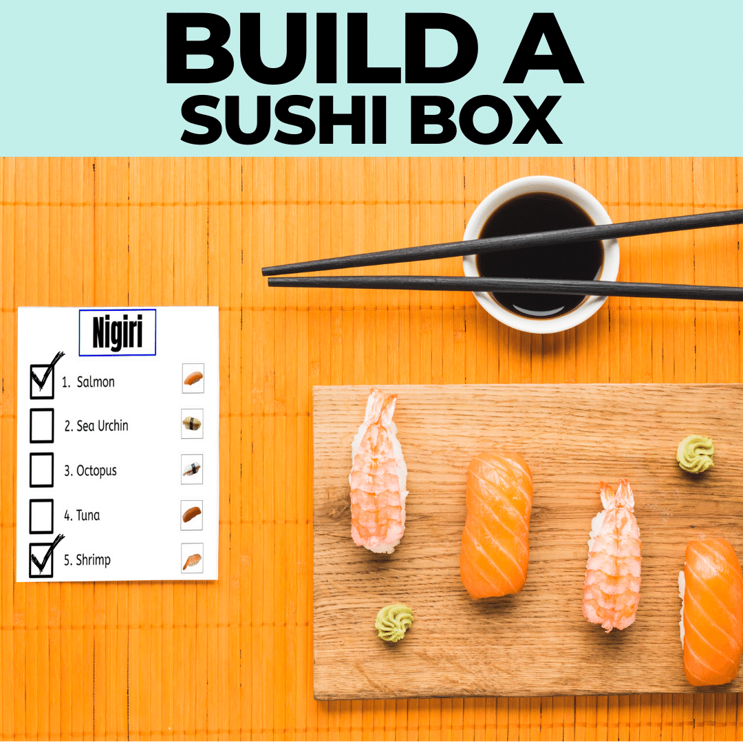 "Build a Sushi Platte" Task Bin Activity (Printable PDF + Interactive Digital)