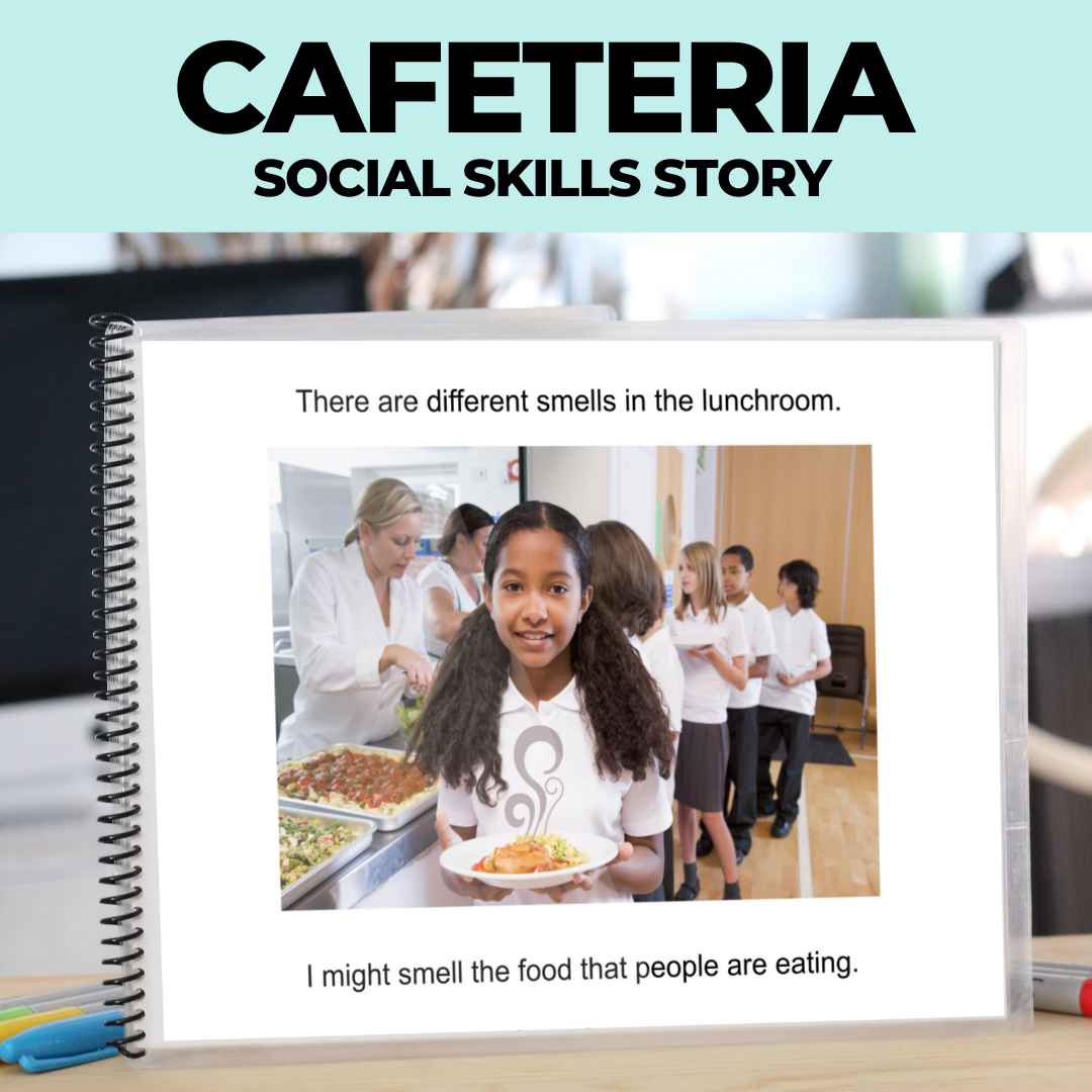 Social Skills Story: Cafeteria / Lunchroom Rules and Expectations (Printable PDF ) School - AdaptEd4SpecialEd