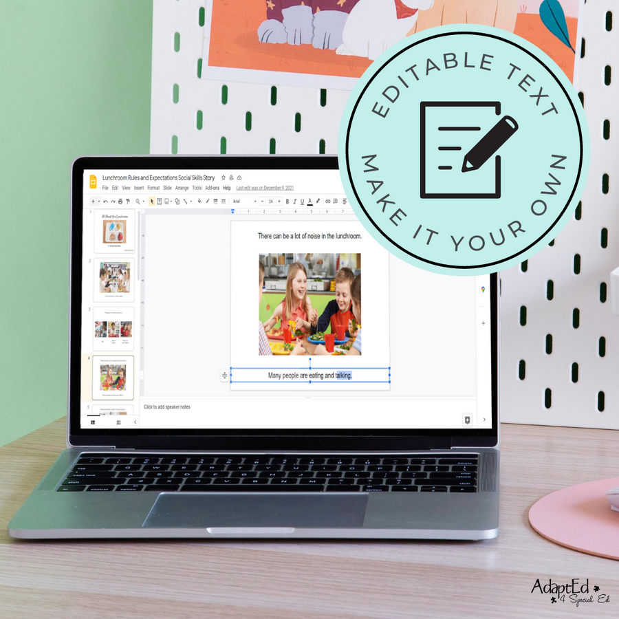 Social Skills Story: Cafeteria / Lunchroom Rules and Expectations (Printable PDF ) School - AdaptEd4SpecialEd