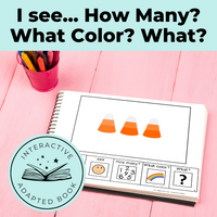 Thumbnail for Halloween Adapted Book with Candy Corns (Printable PDF) Wh Questions - AdaptEd4SpecialEd