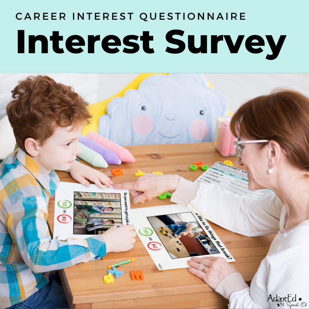 Career Interest Survey (Printable PDF) – AdaptEd 4 Special Ed, Inc. for Free Printable Career Interest Inventory