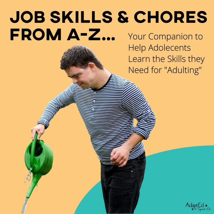 Career Readiness Job Skills and Chores (Printable PDF) - AdaptEd4SpecialEd