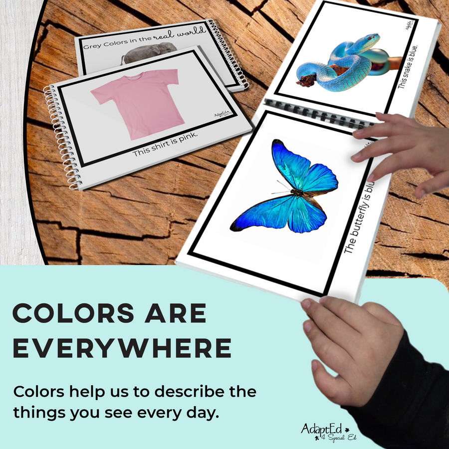 Colors in the Real World 10 Book Set + 44 File Folders (Printable PDF + Digital Interactive) - AdaptEd4SpecialEd