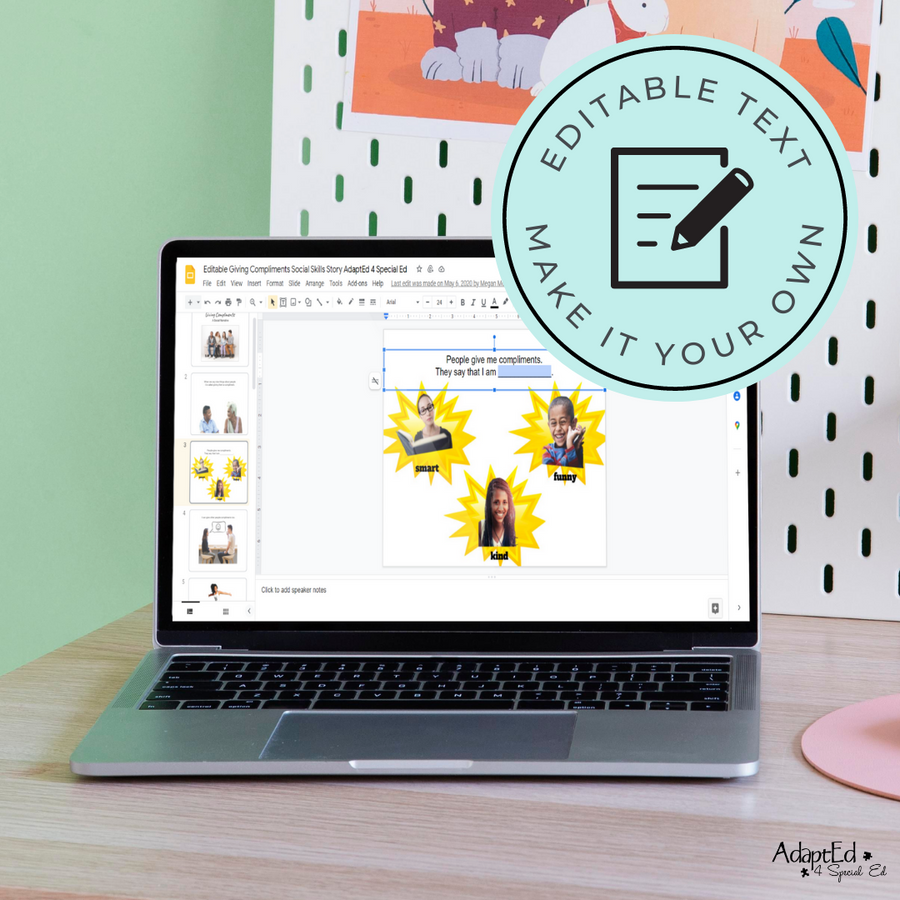 Social Story: Giving Compliments (Printable PDF) Social Skills - AdaptEd4SpecialEd