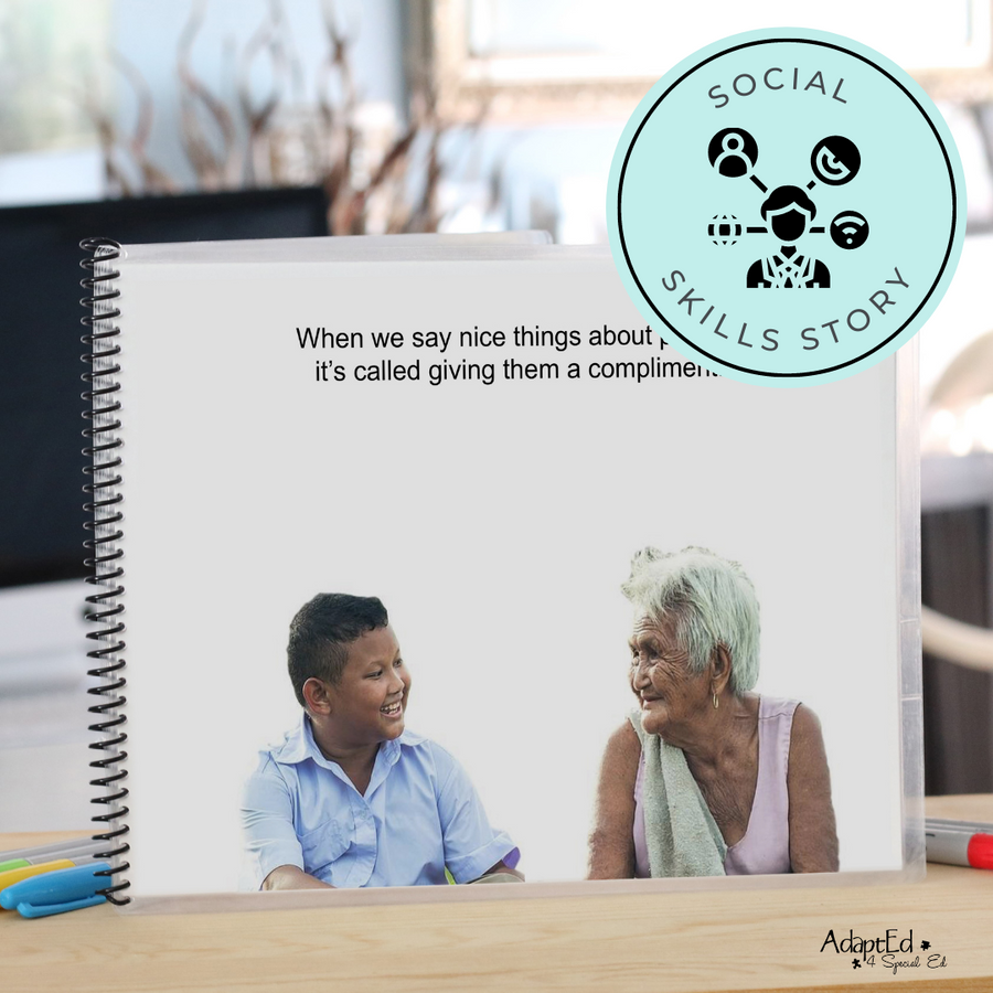 Social Story: Giving Compliments (Printable PDF) Social Skills - AdaptEd4SpecialEd