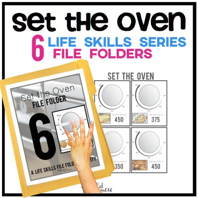 Set the Oven File Folder Set (Printable PDF) File Folders - AdaptEd4SpecialEd