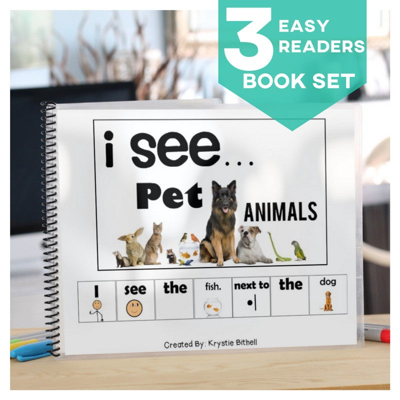 Emergent Reader "I see... Pets" (Printable PDF) - AdaptEd4SpecialEd