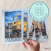 Thumbnail for Vehicle Transportation Counting Puzzles: Counting 1-5 1-10 11-20 21-30 (Printable PDF)