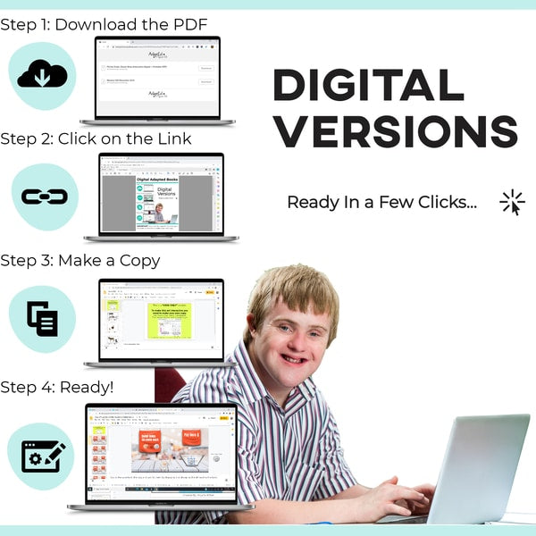 Counting Coins: "Buying Snacks" Task Bin Activity BUNDLE (Interactive Digital + Printable PDF) Coins - AdaptEd4SpecialEd