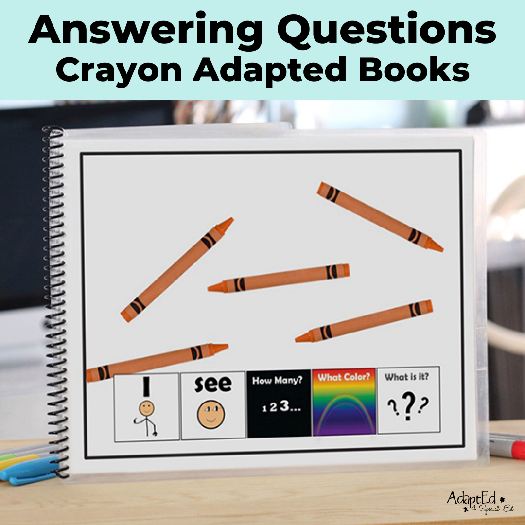 Crayons: Adapted Book and Emergent Readers 4 Book Set (Printable PDF) - AdaptEd4SpecialEd