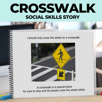 Thumbnail for Social Skills Story: Crossing the Street | Crosswalk: Editable (Printable PDF ) Life Skills - AdaptEd4SpecialEd