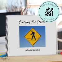 Thumbnail for Social Skills Story: Crossing the Street | Crosswalk: Editable (Printable PDF ) Life Skills - AdaptEd4SpecialEd