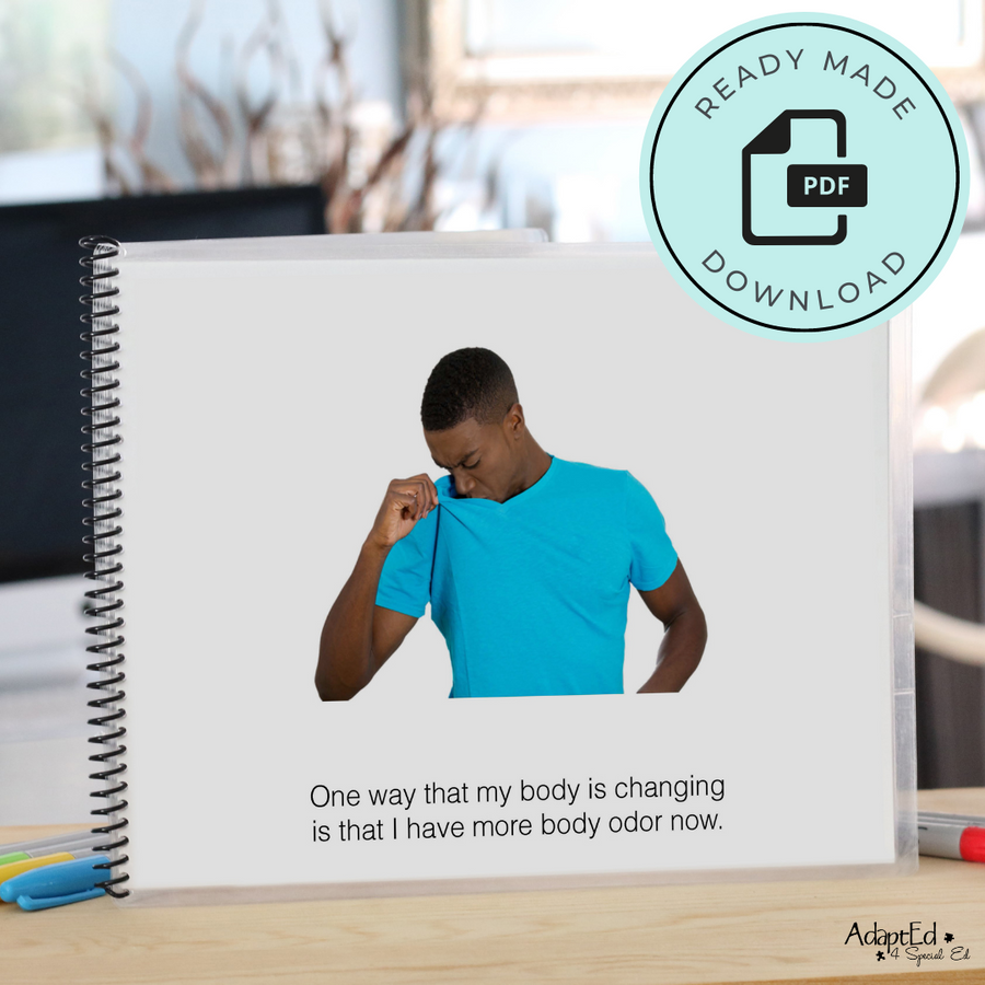 Social Skills Story: Deodorant: Editable (Printable PDF ) Puberty - AdaptEd4SpecialEd