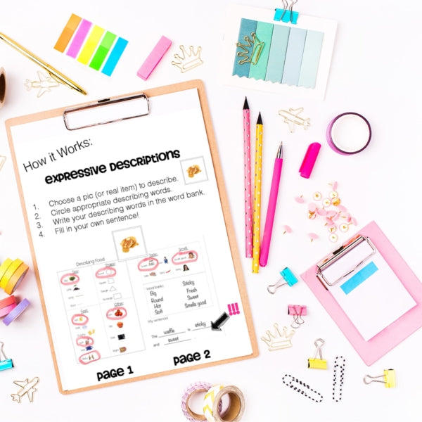 Describe It: Adjectives Set (Printable PDF) Adapted Book - AdaptEd4SpecialEd