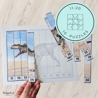 Thumbnail for Dinosaur Counting Puzzles: Counting 1-5 1-10 11-20 21-30 (Printable PDF)