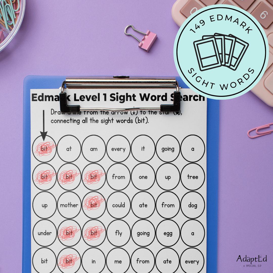 Edmark Level 1 Sight Words Dot to Dot Stamp It Maze