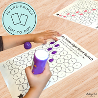 Thumbnail for Pre Primer Sight Words Dot to Dot Stamp It Maze - AdaptEd4SpecialEd