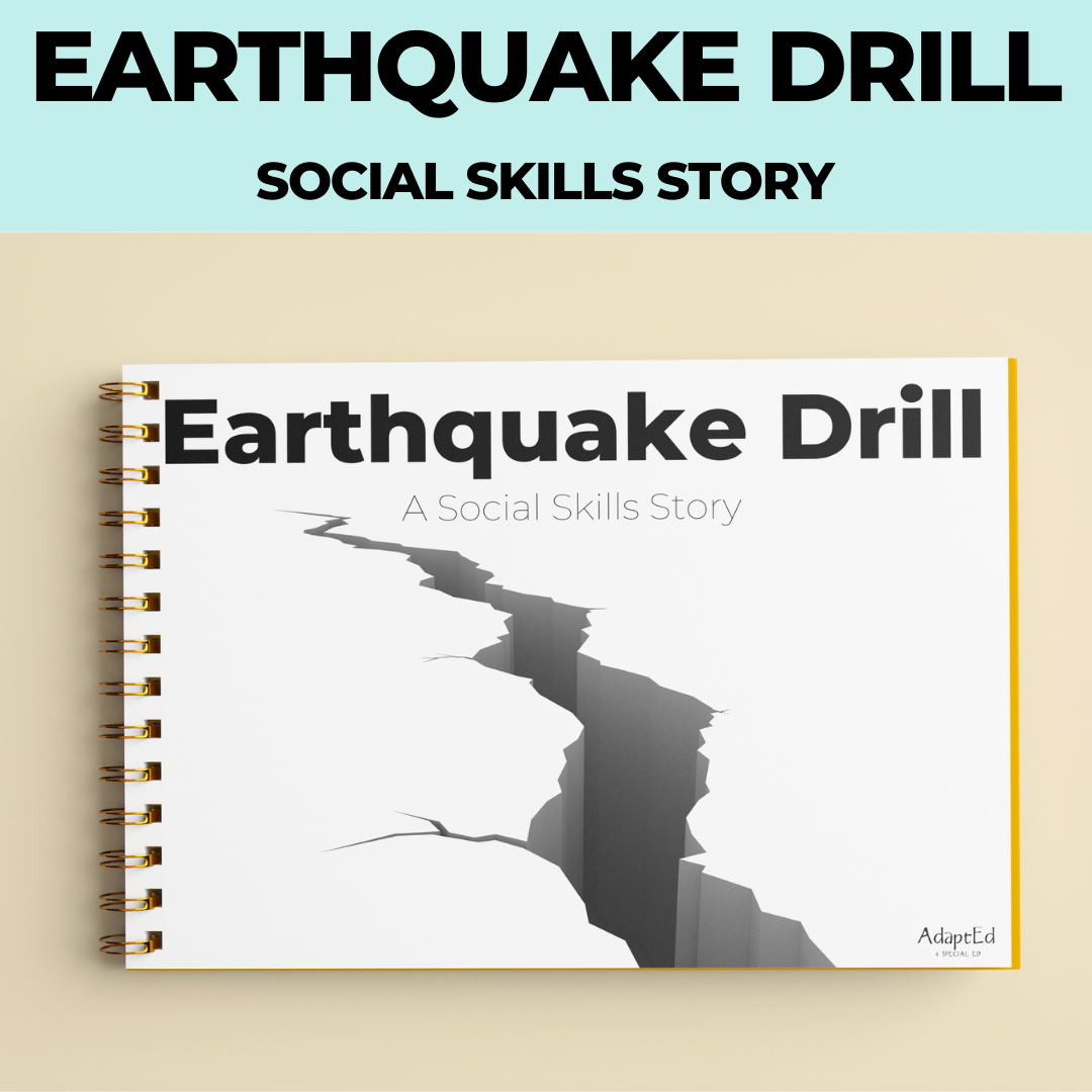 Social Skills Story: Earthquake Drill: Editable (Printable PDF) School - AdaptEd4SpecialEd