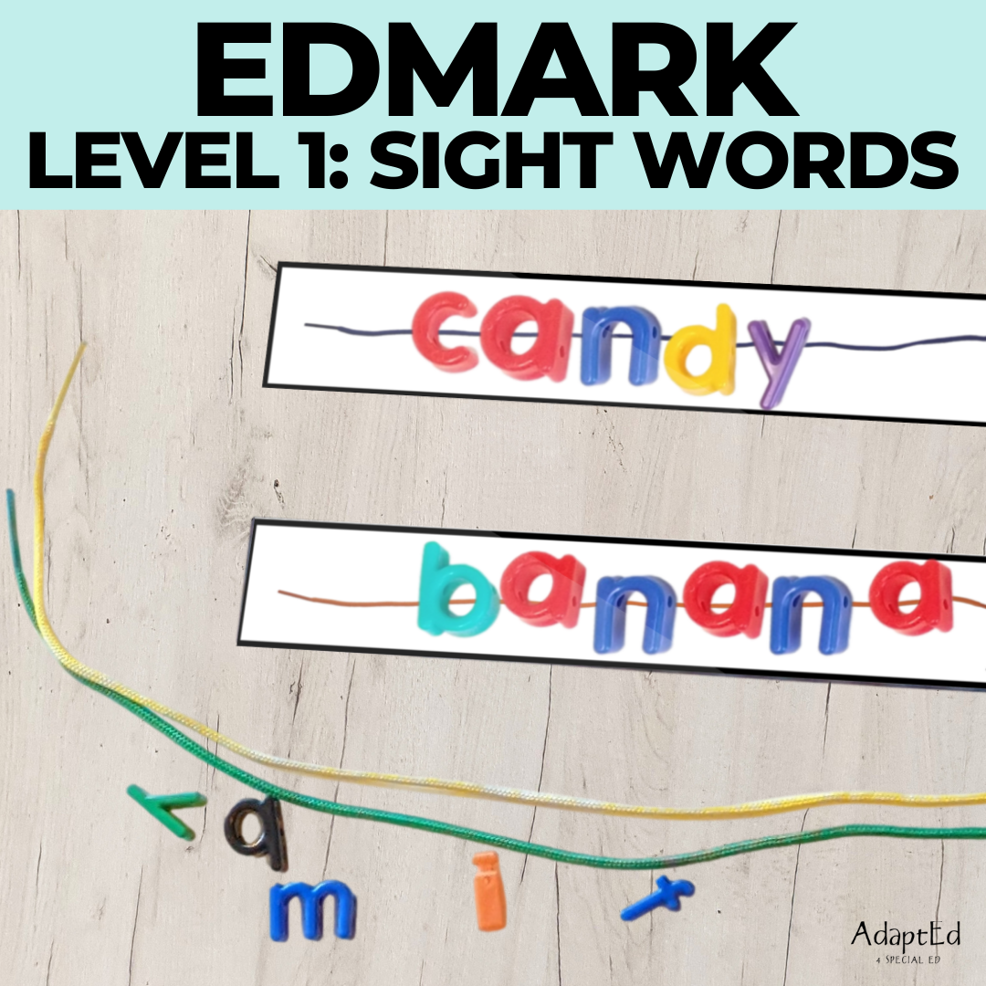 Edmark Level 1 Sight Words Word Work Letter Beads
