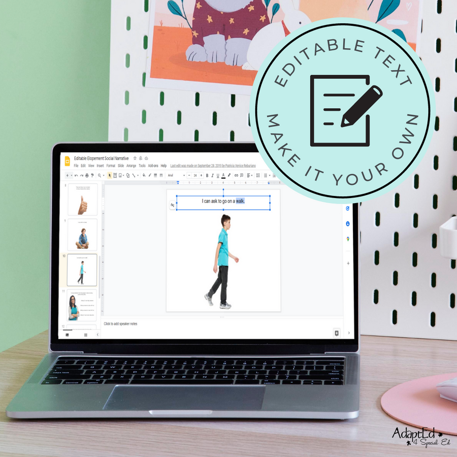 Social Skills Story: Elopement/ Running Away Editable (Printable PDF ) School - AdaptEd4SpecialEd
