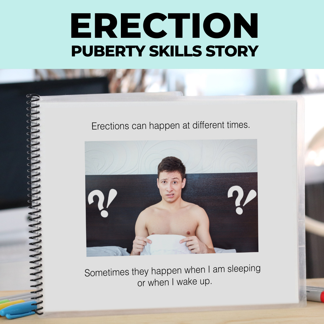 Social Narrative: Erection: Editable (Printable PDF ) Puberty - AdaptEd4SpecialEd