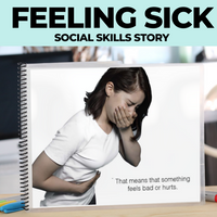 Thumbnail for Social Skills Story: When I Feel Sick (Printable PDF) Social Skills - AdaptEd4SpecialEd