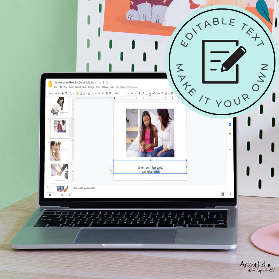 Social Skills Story: When I Feel Sick (Printable PDF) Social Skills - AdaptEd4SpecialEd