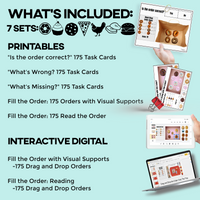 Thumbnail for Fill the Order: complete BUNDLE (Interactive Digital + Printable PDF) Fill the Order - AdaptEd4SpecialEd