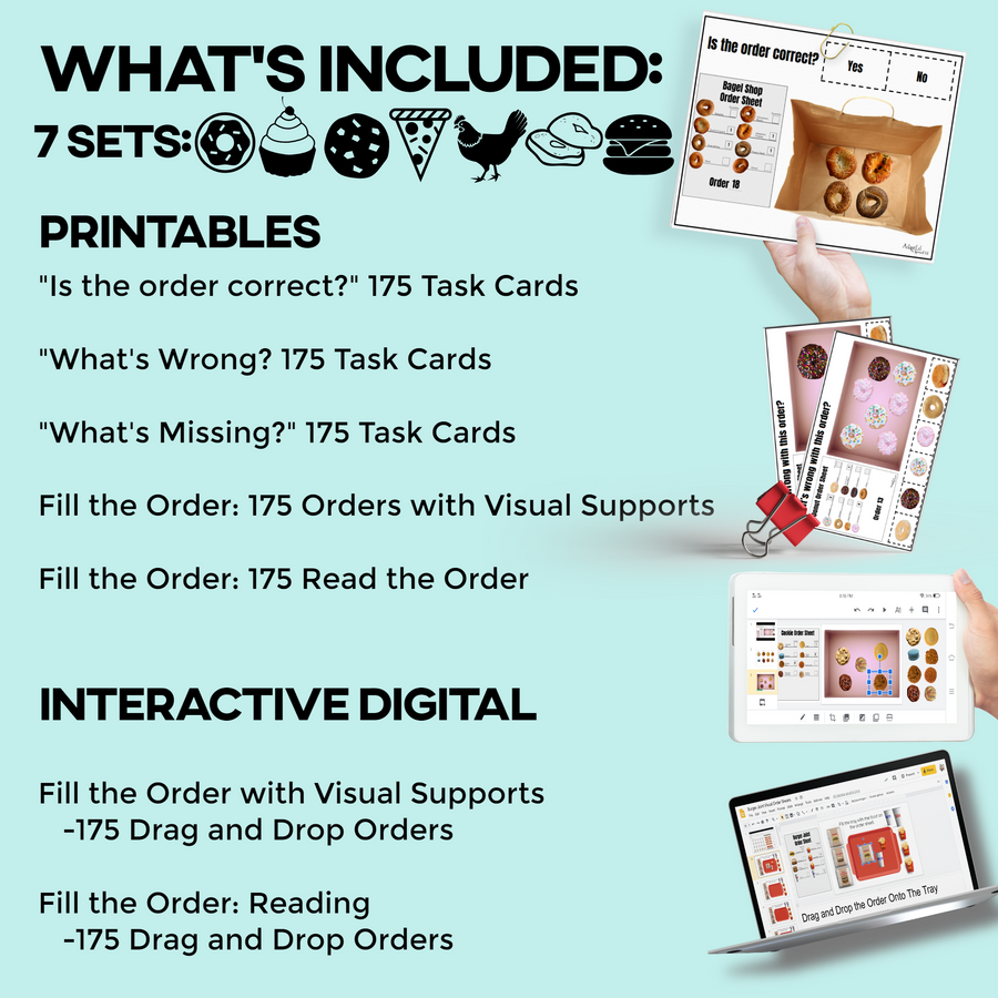 Fill the Order: complete BUNDLE (Interactive Digital + Printable PDF) Fill the Order - AdaptEd4SpecialEd