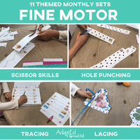 Thumbnail for Fine Motor Skill Builder Monthly Themed BUNDLE: 11 Pack (Printable PDF) Fine Motor - AdaptEd4SpecialEd