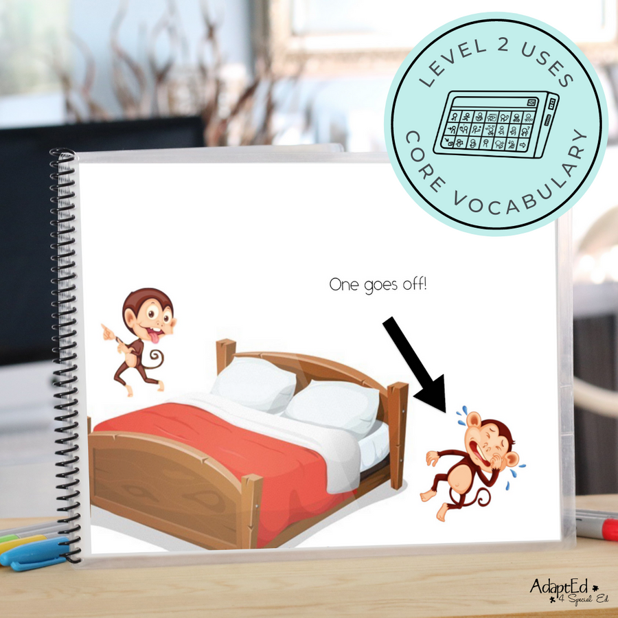 Five Little Monkeys Nursery Rhyme Emergent Reader + Reading Comprehension (Printable PDF) - AdaptEd4SpecialEd